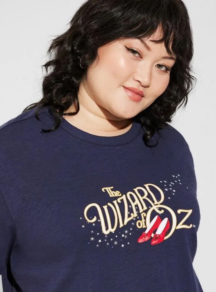 Warner Bros Wizard Of Oz Relaxed Fit Crew Neck Crop Top