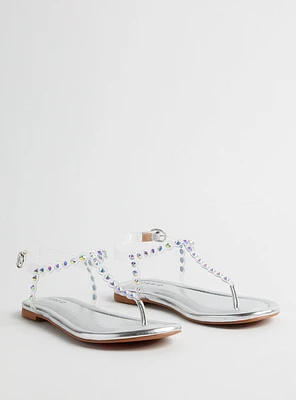 Embellished Jelly T-Strap Sandal (WW