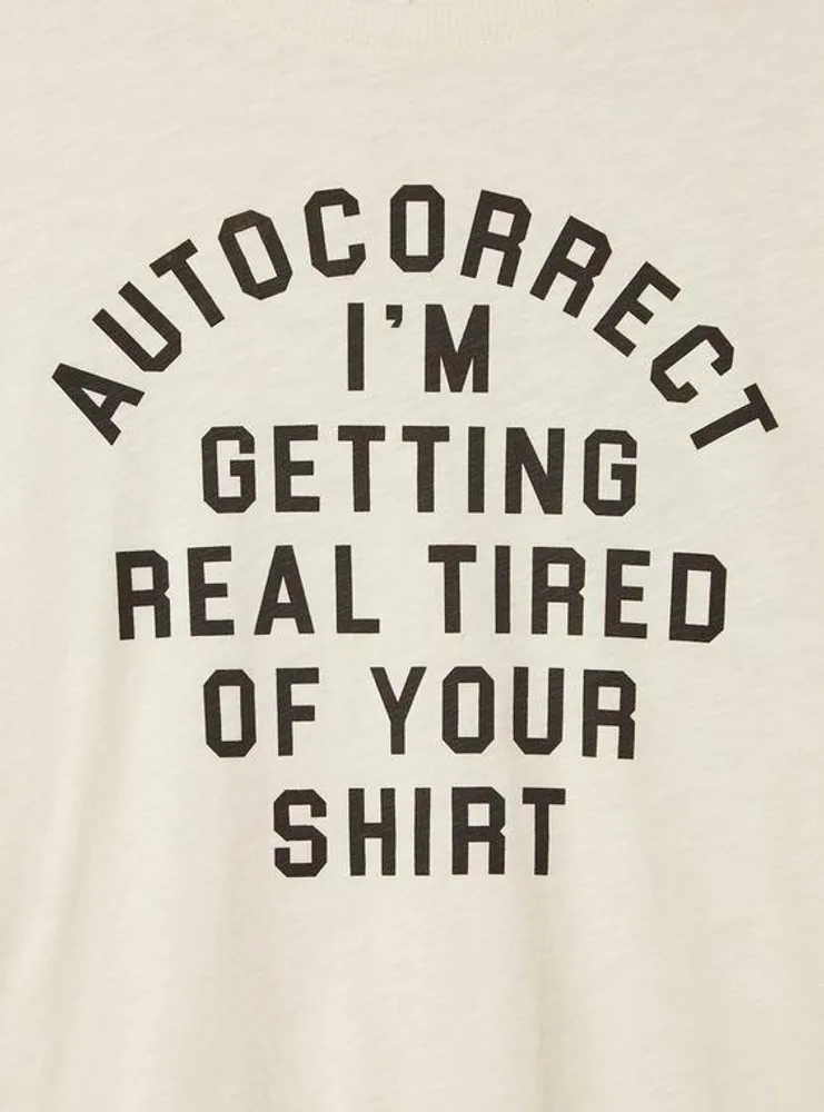 Autocorrect Vintage Cotton Crew Neck Tee