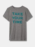 Take Your Time Vintage Cotton Crew Neck Tee