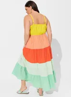 Maxi Seersucker Tiered Dress