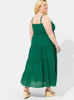 Maxi Seersucker Tiered Dress