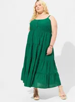 Maxi Seersucker Tiered Dress