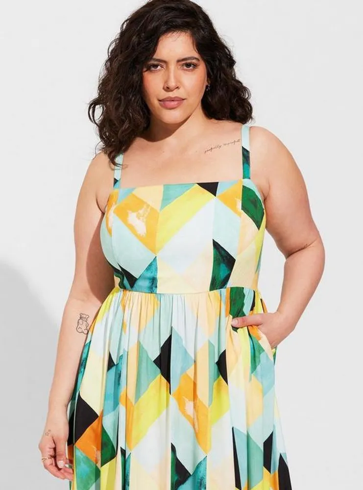 Midi Challis Sleeveless Sundress