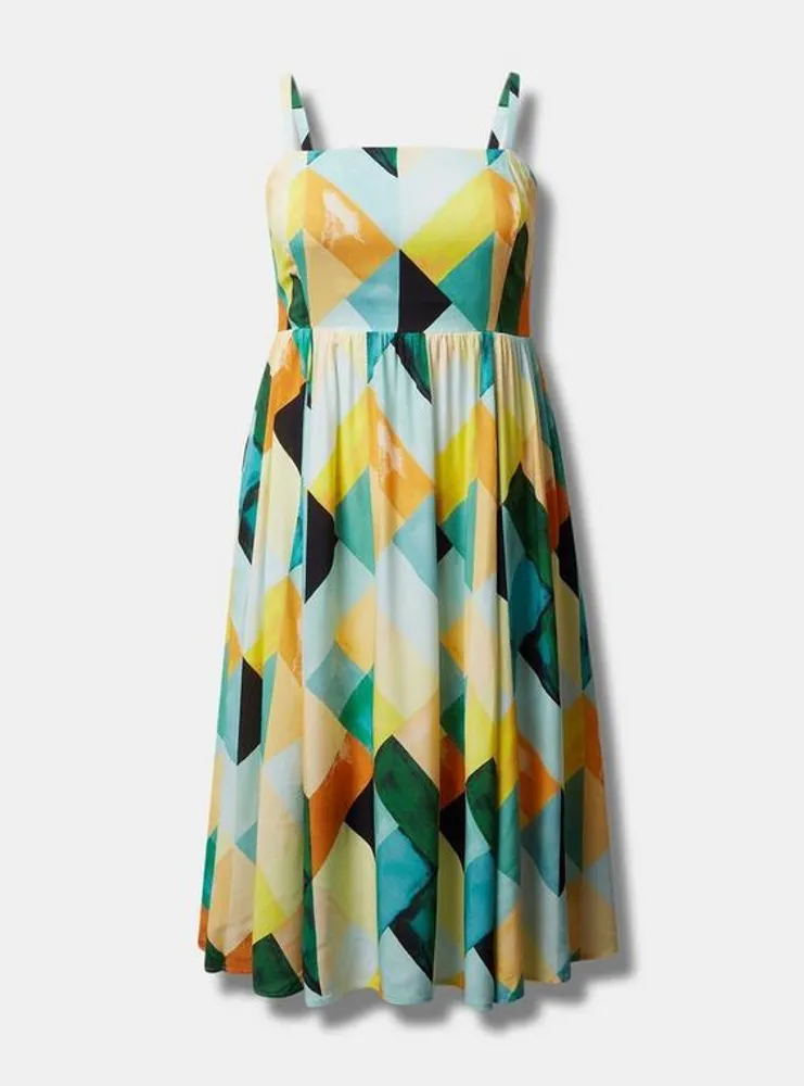 Midi Challis Sleeveless Sundress