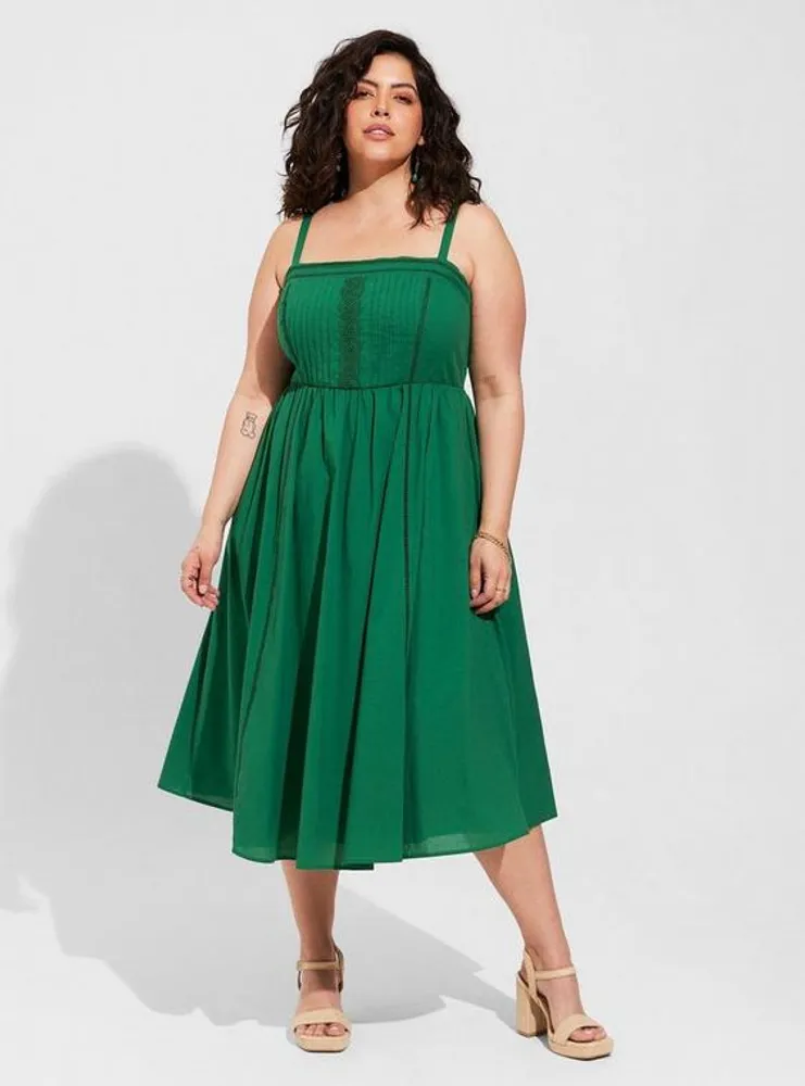 TORRID Midi Voile Pleated Bodice Sundress