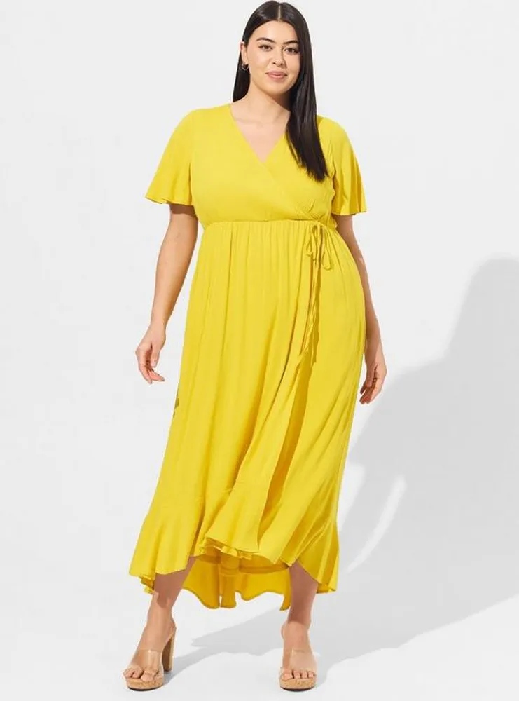 Plus Size - Maxi Textured Woven Double Slit Dress - Torrid