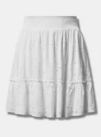 Mini Challis Tiered Skater Skirt