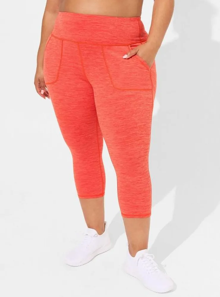 Super Soft Performance Jersey Capri Active Legging With Front Pockets