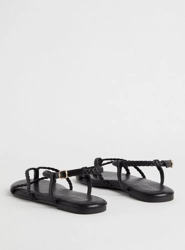 Braided Gladiator Thong Sandal (WW