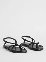 Braided Gladiator Thong Sandal (WW