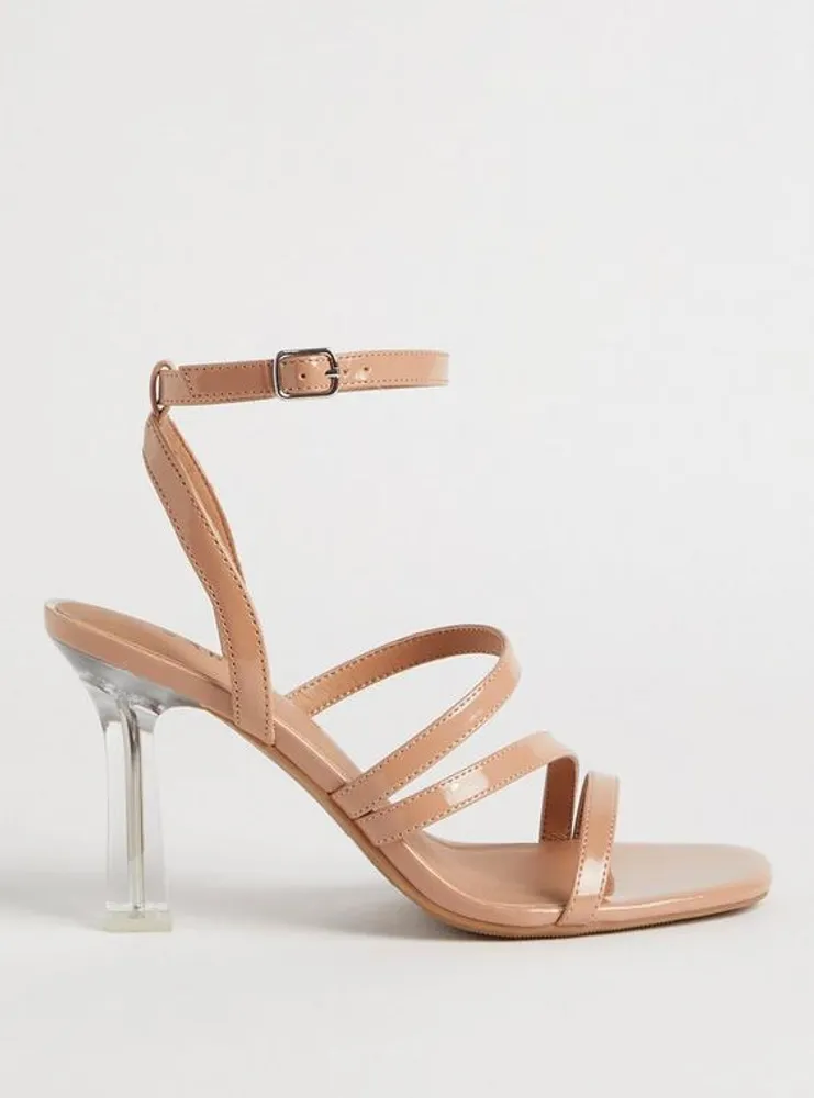 Strappy Lucite Heeled Sandal (WW)