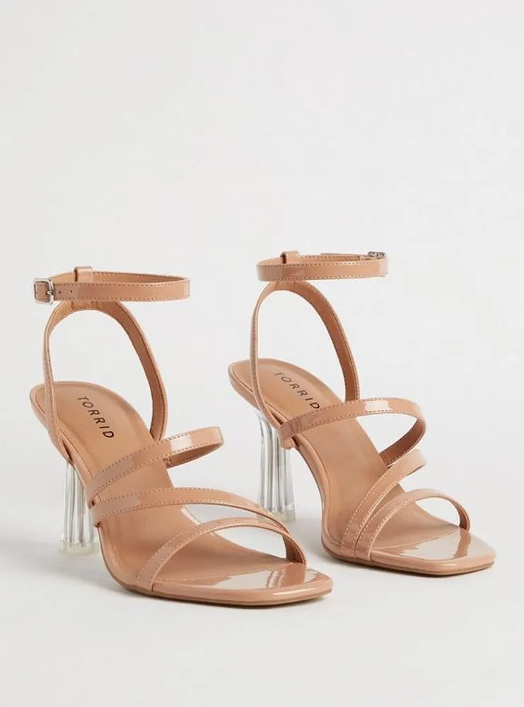 Strappy Lucite Heeled Sandal (WW)