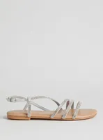 Embellished Asymmetric Strappy Sandal (WW)