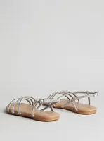 Embellished Asymmetric Strappy Sandal (WW)