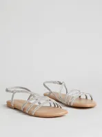 Embellished Asymmetric Strappy Sandal (WW)
