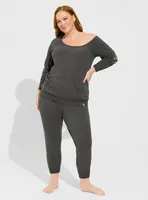 Everyday Fleece Off The Shoulder Long Sleeve Active Sweatshirt