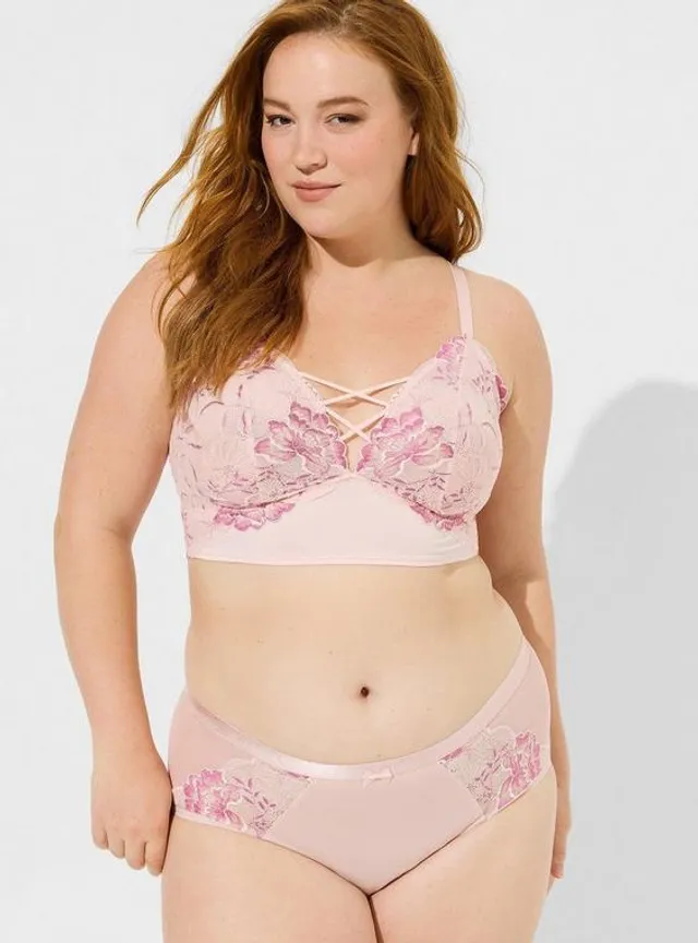 TORRID Floral X Dye Lace Mid Rise Hipster Panty