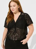 Harper Lace Short Sleeve Blouse