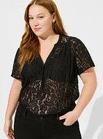 Harper Lace Short Sleeve Blouse