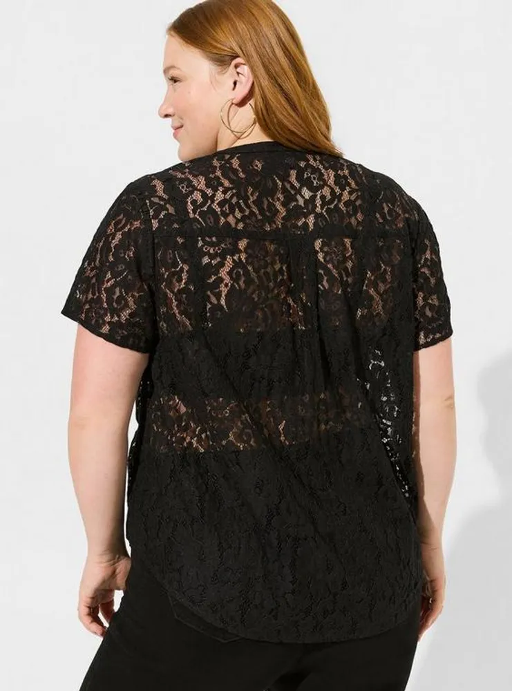 Harper Lace Short Sleeve Blouse