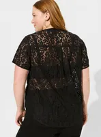 Harper Lace Short Sleeve Blouse