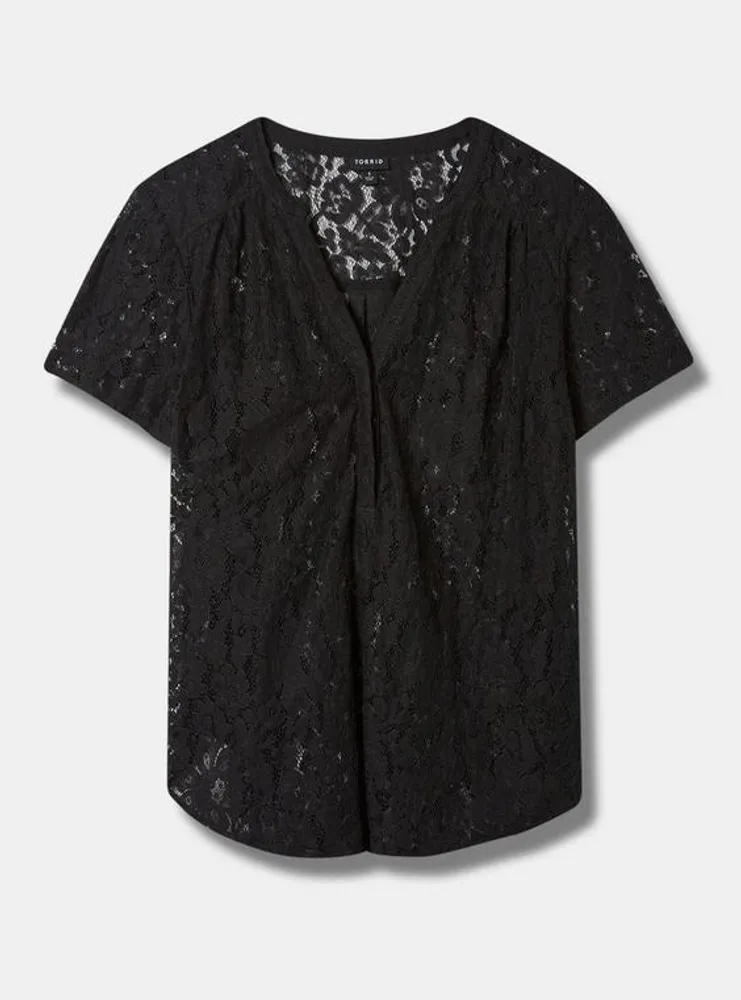 Harper Lace Short Sleeve Blouse