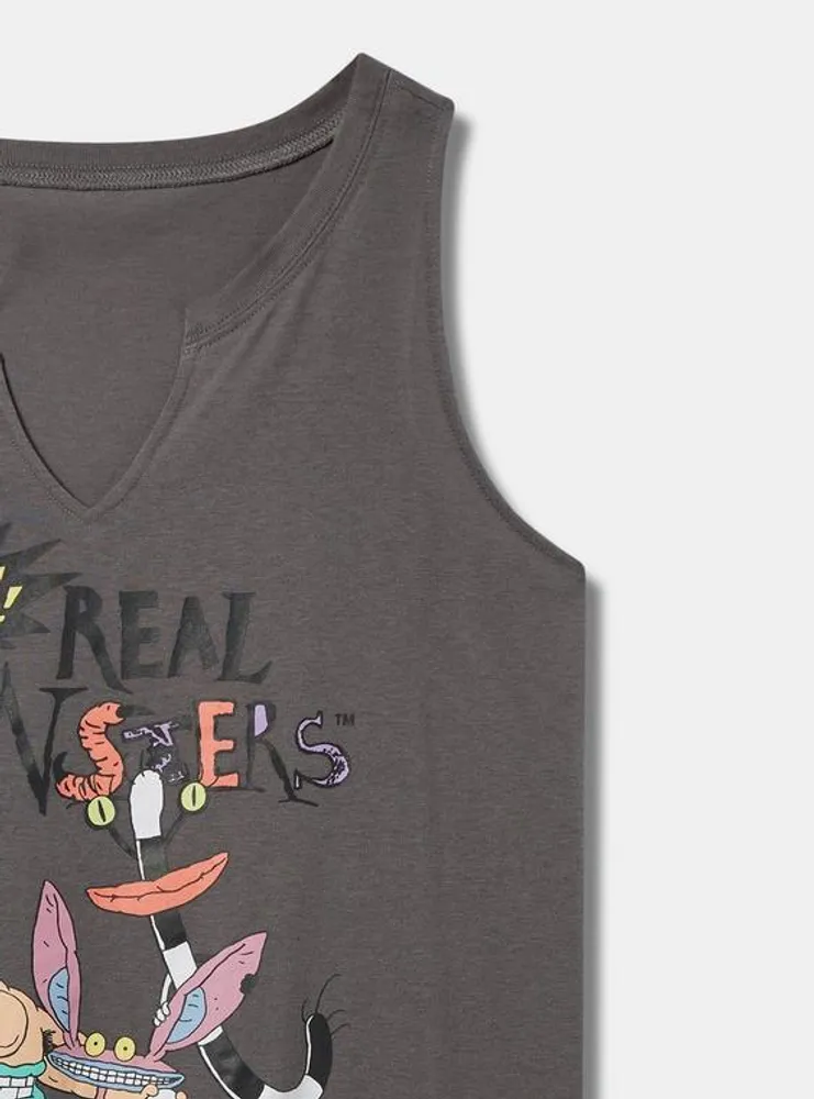 Aaahh!!! Real Monsters Classic Fit Cotton Split Neck Tank