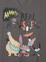 Aaahh!!! Real Monsters Classic Fit Cotton Split Neck Tank