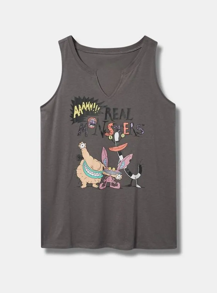 Aaahh!!! Real Monsters Classic Fit Cotton Split Neck Tank