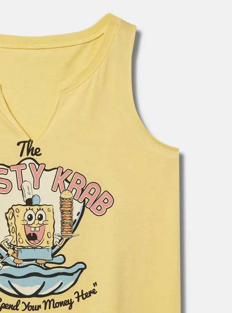 SpongeBob Classic Fit Cotton Split Neck Tank