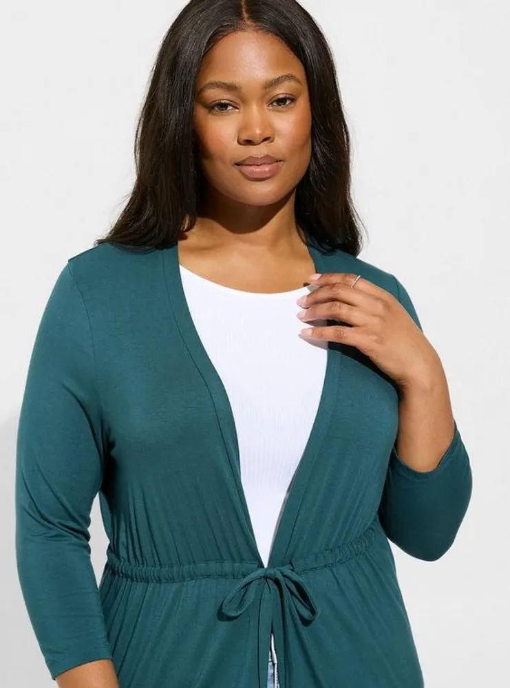 Super Soft Cardigan 3/4 Sleeve Tie Front