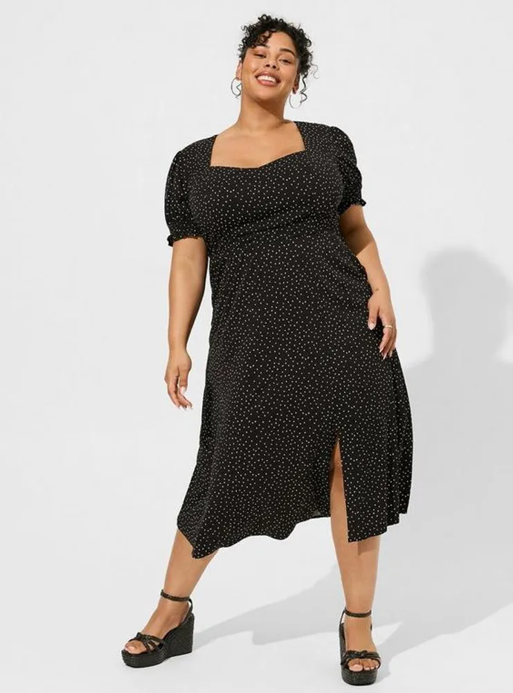 Plus Size - Stretch Mesh Sweetheart Smocked Long Sleeve Top - Torrid