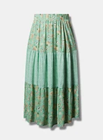 Maxi Washable Gauze Tiered Shirring Skirt