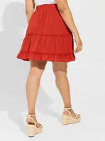 Mini Clip Dot Ruffled Tiered Skirt