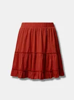 Mini Clip Dot Ruffled Tiered Skirt
