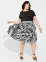 Warner Bros Beetlejuice Midi Challis Skater Skirt