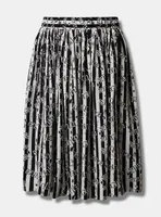 Warner Bros Beetlejuice Midi Challis Skater Skirt