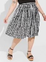 Warner Bros Beetlejuice Midi Challis Skater Skirt