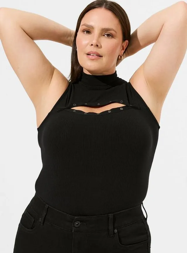 TORRID Foxy Mock Neck Zip Up Tank