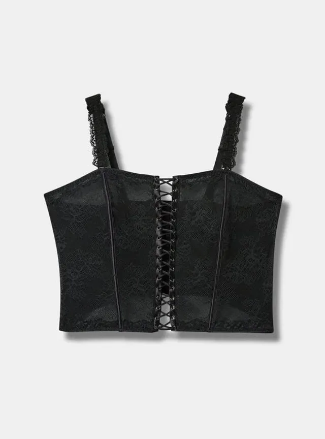 Plus Size - Pleather Buckle Strap Bustier - Torrid