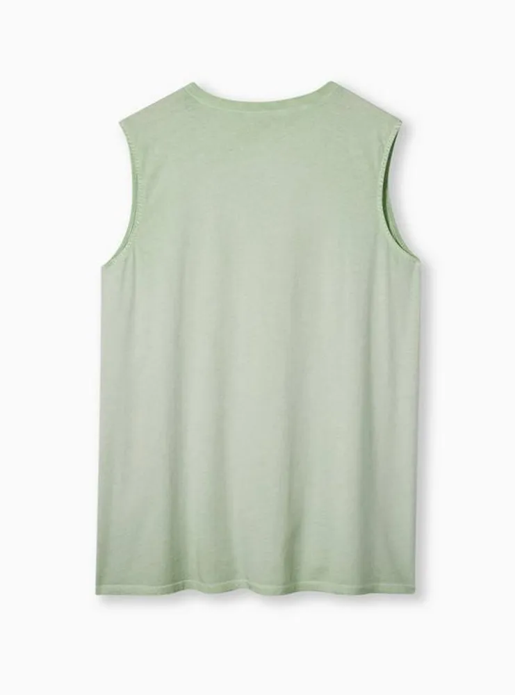 Laguna Relaxed Fit Cotton Jersey Crew Neck Tank