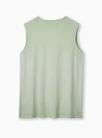 Laguna Relaxed Fit Cotton Jersey Crew Neck Tank