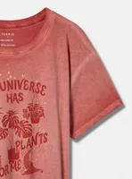 Universe Plants Relaxed Fit Cotton Jersey Crew Neck Tee
