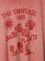 Universe Plants Relaxed Fit Cotton Jersey Crew Neck Tee