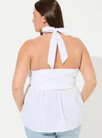 Seersucker Sweetheart Halter Tank