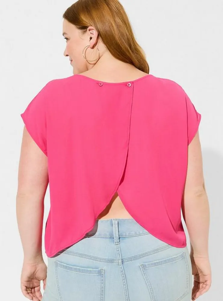 Georgette Dolman Crop Top