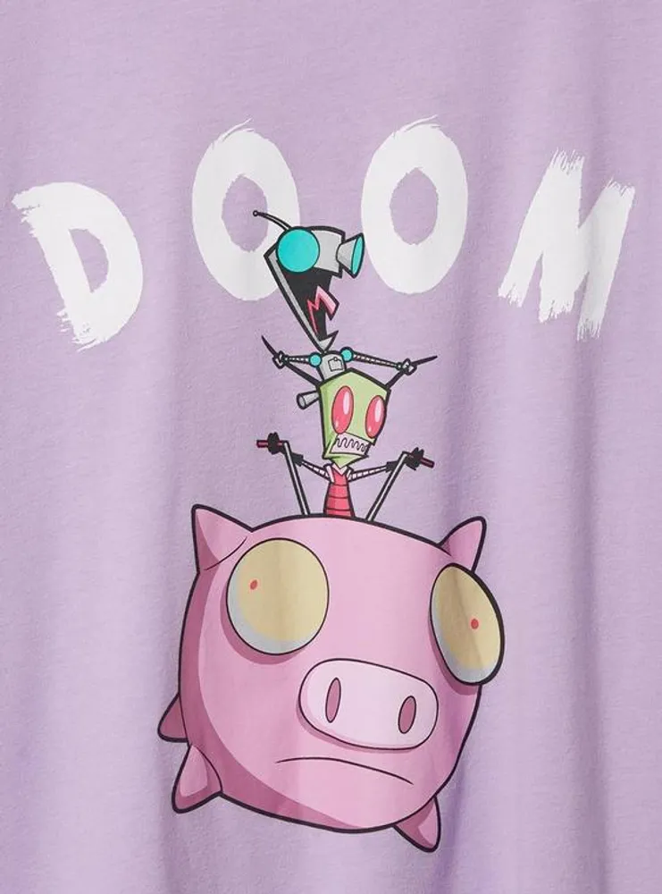 Invader Zim Classic Fit Cotton Ringer Tee