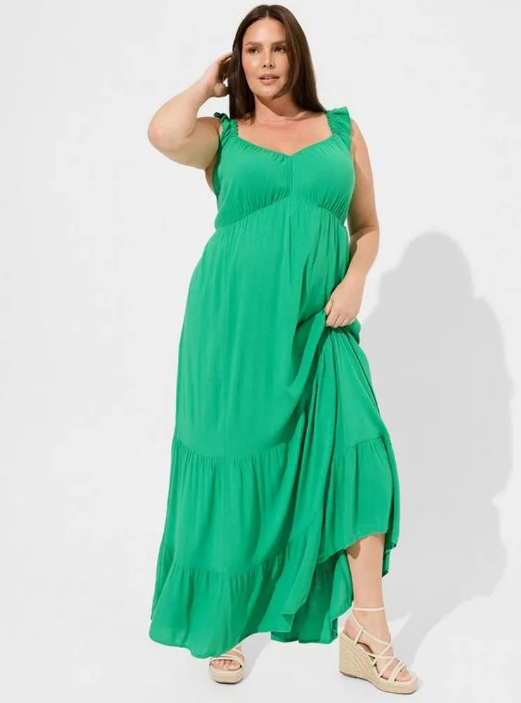 Plus Size - Maxi Textured Woven Double Slit Dress - Torrid