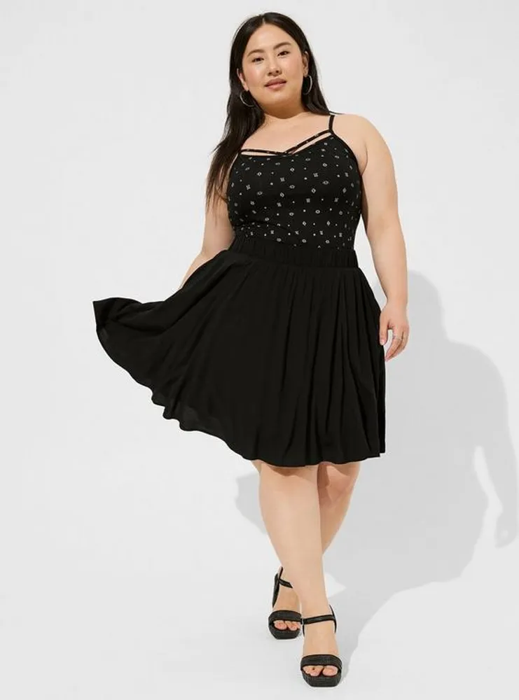 Plus Size - Tea Length Challis A-line Skirt - Torrid